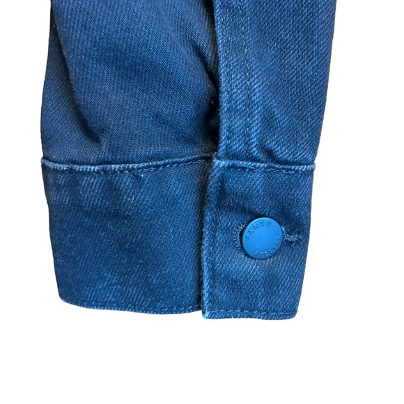 & Other Stories Black Crop Denim Jacket Tie Waist Size 6 - Picture 3 of 13